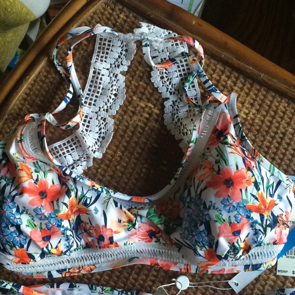 💐Lucky Brand Lucky Garden swim top bottom bikini - Picture 4 of 8